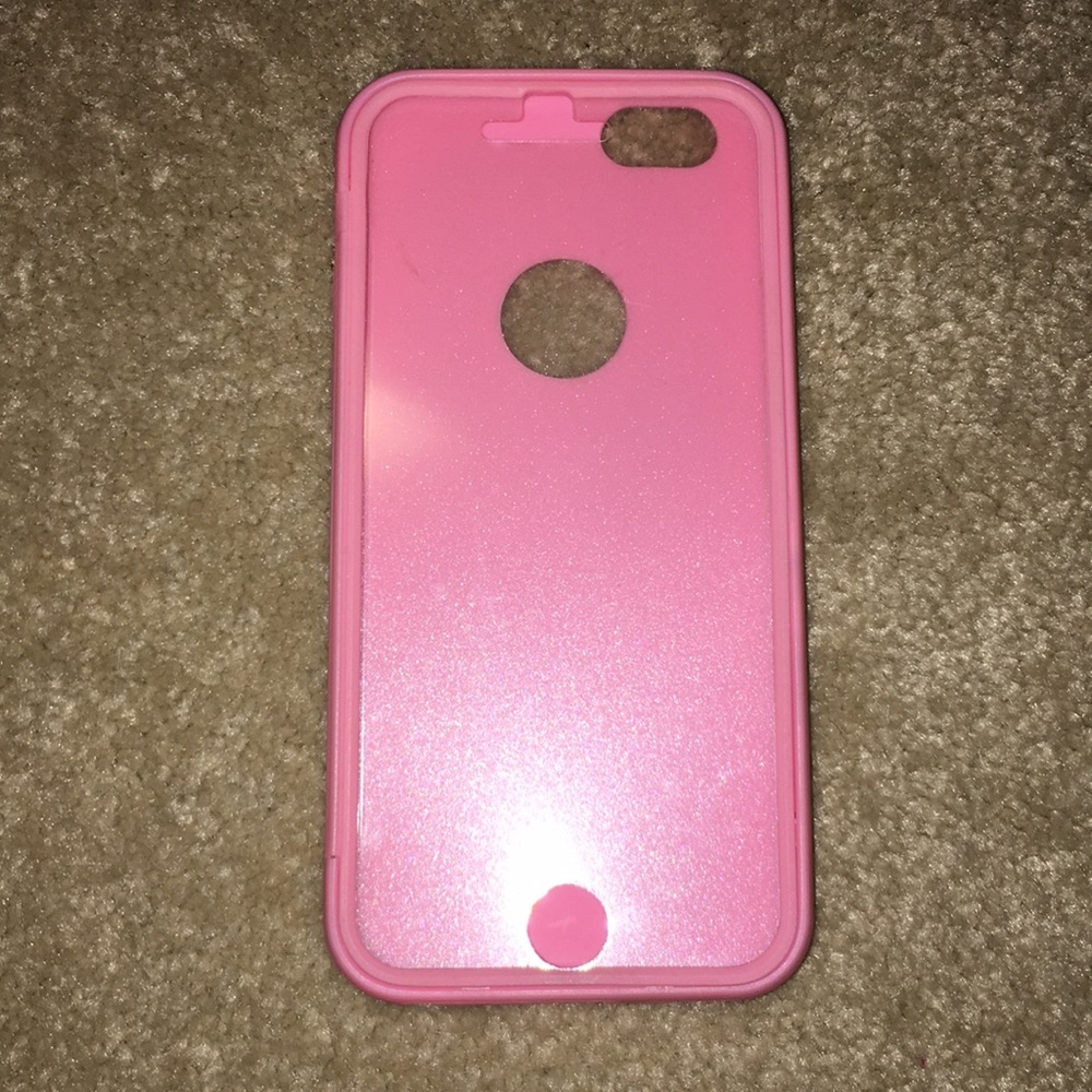 Pink complete coverage phone case